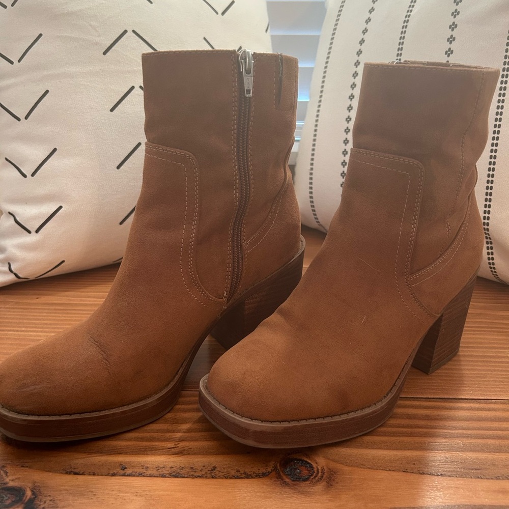 Brown Suede Ankle Boots